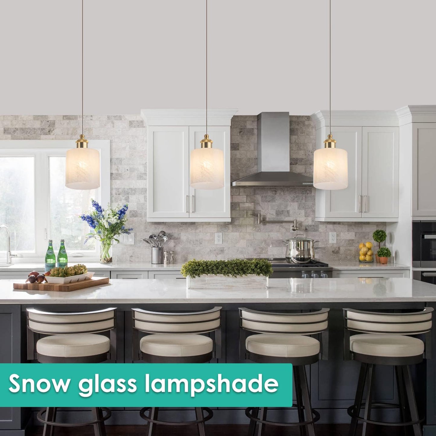 1 Pack Seeded Clear Glass Lamp Shade Replacement Glass Shade for Pendant light, Floor lamp, Desk lamp,Wall Sconces and Bathroom Vanity lights.1-5/8-Inch Fitter Opening