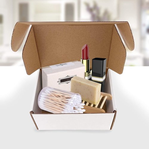 RLAVBL Shipping Boxes - 6x4x3 Inches White Corrugated Cardboard | Set of 25 Mailer Boxes for Small Business
