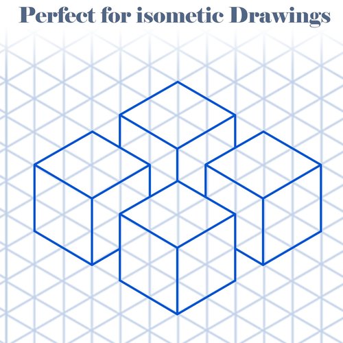 MotiMind 50 Sheets Isometric Graph Paper Pad 8.5 x 11 Isometric Paper Drafting and Graph Pads for 3D Designs Architecture Landscaping Engineering Drafting(8.5 X 11)