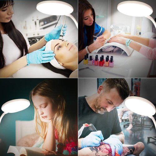 Miady Clip-On Reading Lamp - Battery Powered with 3 Brightness Levels | USB Rechargeable, 2-Pack