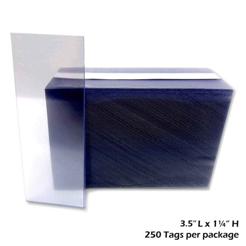 1.25" x 3.5" Clear Plastic Tags, Shelf Label Holders, 2000 Pack