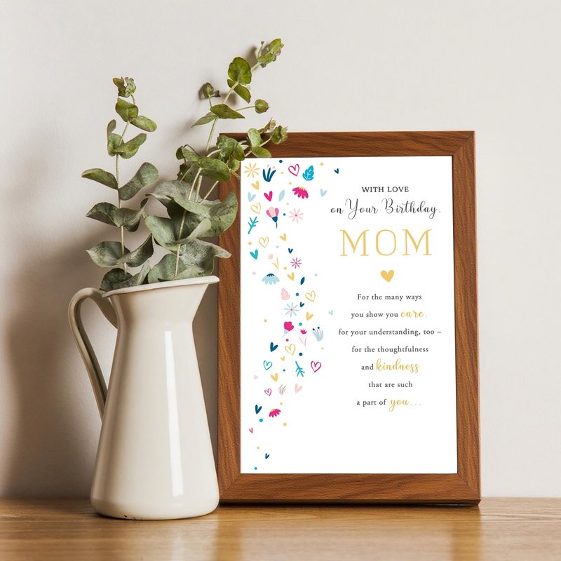 HEJOYN Mom Birthday Card, Birthday Card Gift for Mom from Son Daughter Kid, Mother Bday Cards from Kids