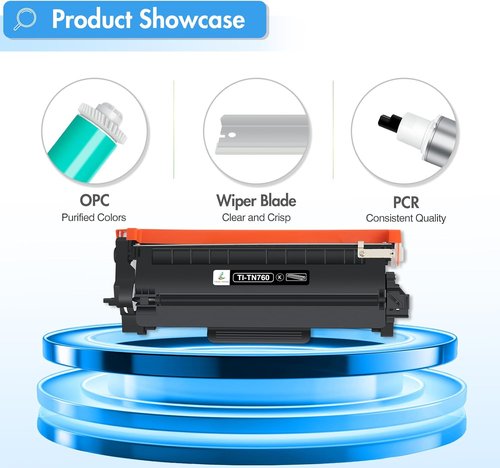 Brother TN760 Toner - High Yield Black Cartridge Compatible with MFC-L2710DW & HL-L2350DW