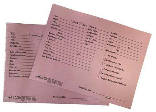 A Plus Dealer Supplies Vehicle Printed Dealer Jackets #514 DSA-546 Pink, 100 Quantity (U2T*)