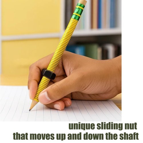 OHYEMISE Threaded Focus Pencil, Adhd Fidget Pencil, Special Threaded Pencils for Adhd Silent Tool Stress Relief Pen with A Sliding Nut That Moves for Office Work(2pcs)
