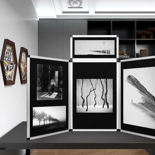 Jxgzyy Trifold Presentation Board - 3+1 Panel Art Display with Storage Bag | Tabletop Folding Design