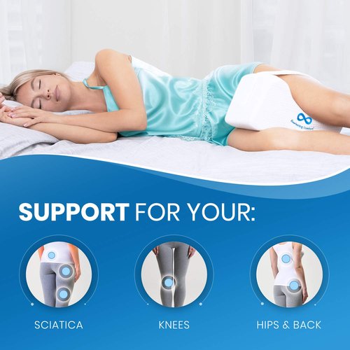 Everlasting Comfort Lumbar Cushion, Knee Pillow, and Foot Rest Bundle - Enhance Sleep and Office Comfort - Relieve Back Pain, Hip Pain, Knee, Foot and Leg Pain