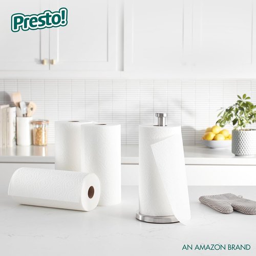 Presto! Ultra-Strong Premium Paper Towels - Flex-a-Size, 158 Sheets, 12 Huge Rolls (2 Packs of 6) | White
