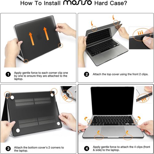 MOSISO MacBook Air 13-Inch Case - Hard Shell with Keyboard Cover & Screen Film | Dusty Pink