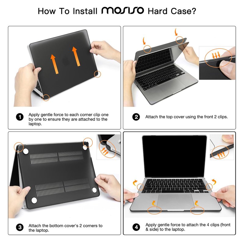 MOSISO Compatible with MacBook Air 13 inch Case M5 2026 M4 2025 M3 M2 2024-2022 A3449 A3240 A3113 A2681,Hard Shell&Keyboard Cover&Screen Film&Pouch for MacBook Air 13.6 inch Case, White