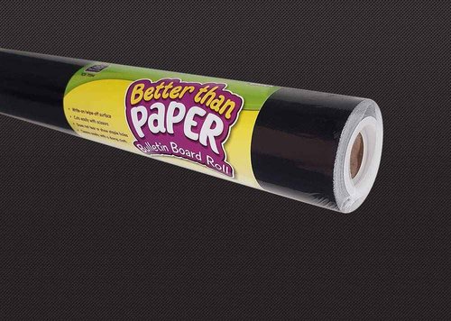 Teacher Created Resources Better Than Paper Bulletin Board Roll, Black - 77314 & White Wood Better Than Paper Bulletin Board Roll