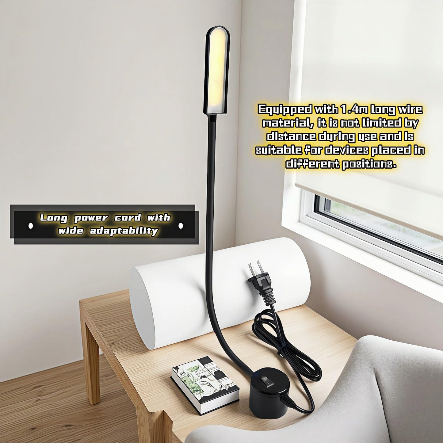 yayaboqu 30 LED Sewing Machine Light with Flexible Silicone Neck, Magnetic Base Work Lamp for Sewing Machines, Drill Press, Desk, Music Stand, Crafts, Workbench, Non-Flicker, Eye-Caring Design