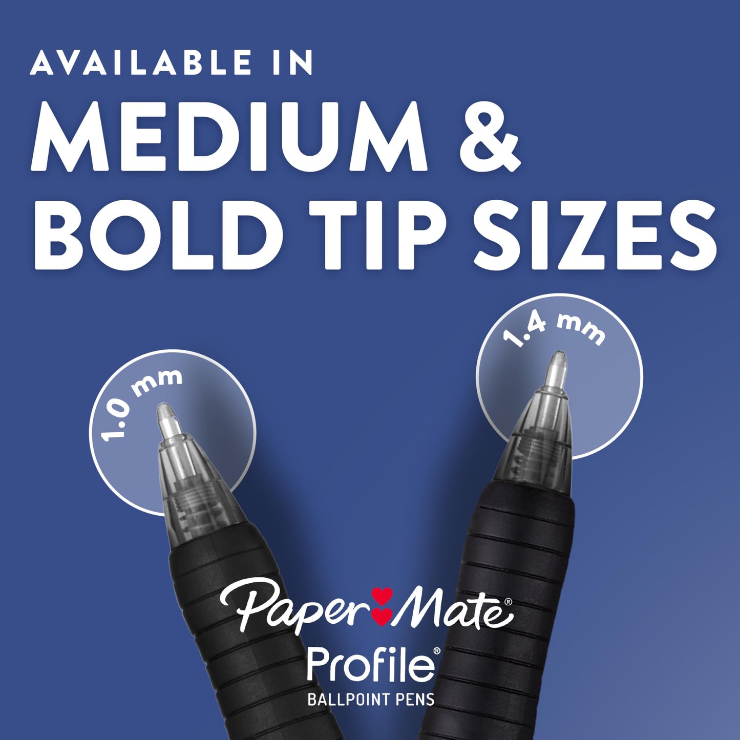 Paper Mate Profile Ballpoint Pens, Retractable, Bold Point (1.4mm), Red Ink, 12 Count - Teacher Supplies, Office, Writing