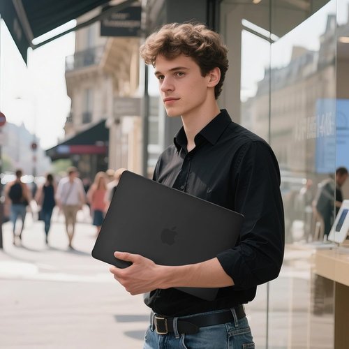 EooCoo MacBook Air 15-Inch Case - Durable Hard Shell with Keyboard Cover & Screen Protector | Matte Black