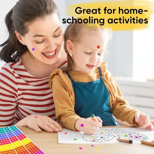 Round Color Coding Labels - 6000 PCS Small Dot Stickers for Office & Classroom Use | 1/4 Inch