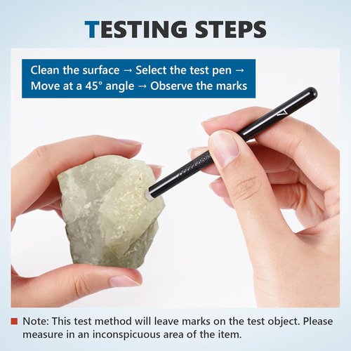 Regine Switzerland Mohs Hardness Test Kit - 5 Pack Mineral Identification Tools for Gem & Jewelry