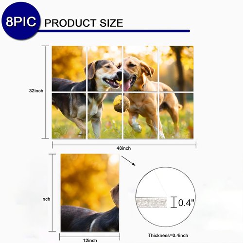 Art Acoustic Panels lovely dog portrait public park Dog Playful Playing Animals Public Acoustical Soundproof Wall Panel with Self-Adhesive Decorative Sound Absorbing Panel Acoustic Treatment