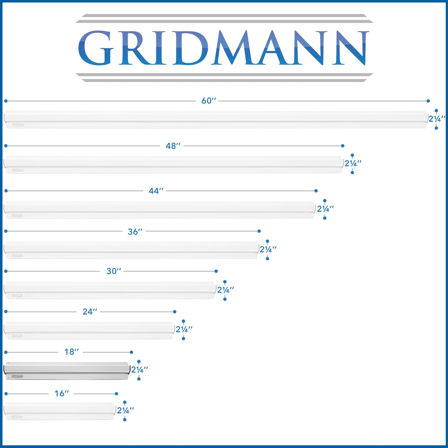 GRIDMANN 36-inch Slide Check Rack, Aluminum Restaurant Ticket Holder for Commercial Kitchen Food Orders