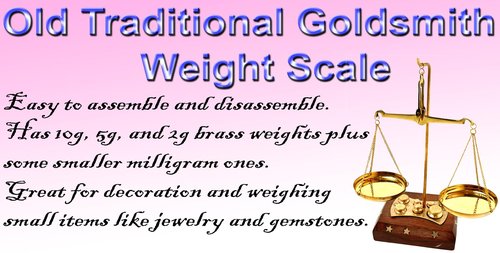 MAANVISH Old Traditional Goldsmith Weight (tarazu) showpiece Brass Weighing Scale Balance Justice Law Scale Decoration Nautical Home Decor Scale Small Brass Weight Scale
