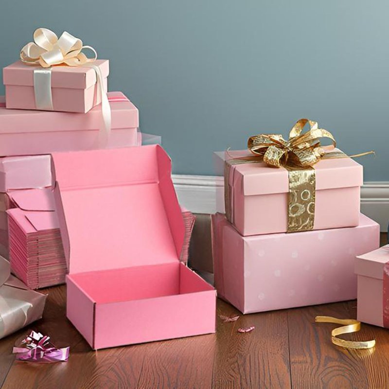 DUZCLI Pink Shipping Boxes 12x9x4 Inches, 20 Pack