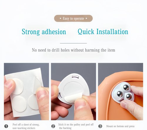 16pcs Metal Mini Swivel Wheels Self-Adhesive Casters 360 Degree Swivel Self-Adhesive Pulley. Suitable for Kitchen Utensils, Home furnishings, etc. (with 3 Steel Balls Style)