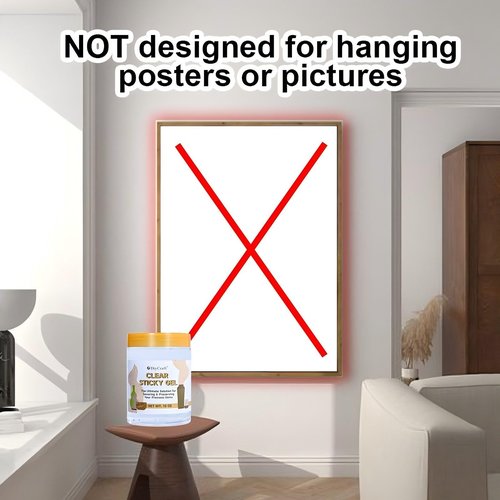 10 oz Clear Sticky Gel for Museum Exhibits, Reusable Putty, Non-Toxic Clear Adhesive Glue Gel to Antiques, Glass, Ceramic and Action Figures