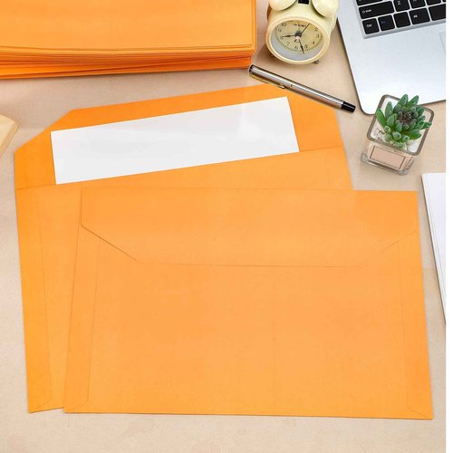 Sinload 80 Pack Legal File Envelope 10 x 15 Inch File Jackets Legal Size 40 lb Yellow Kraft for Mailing Documents