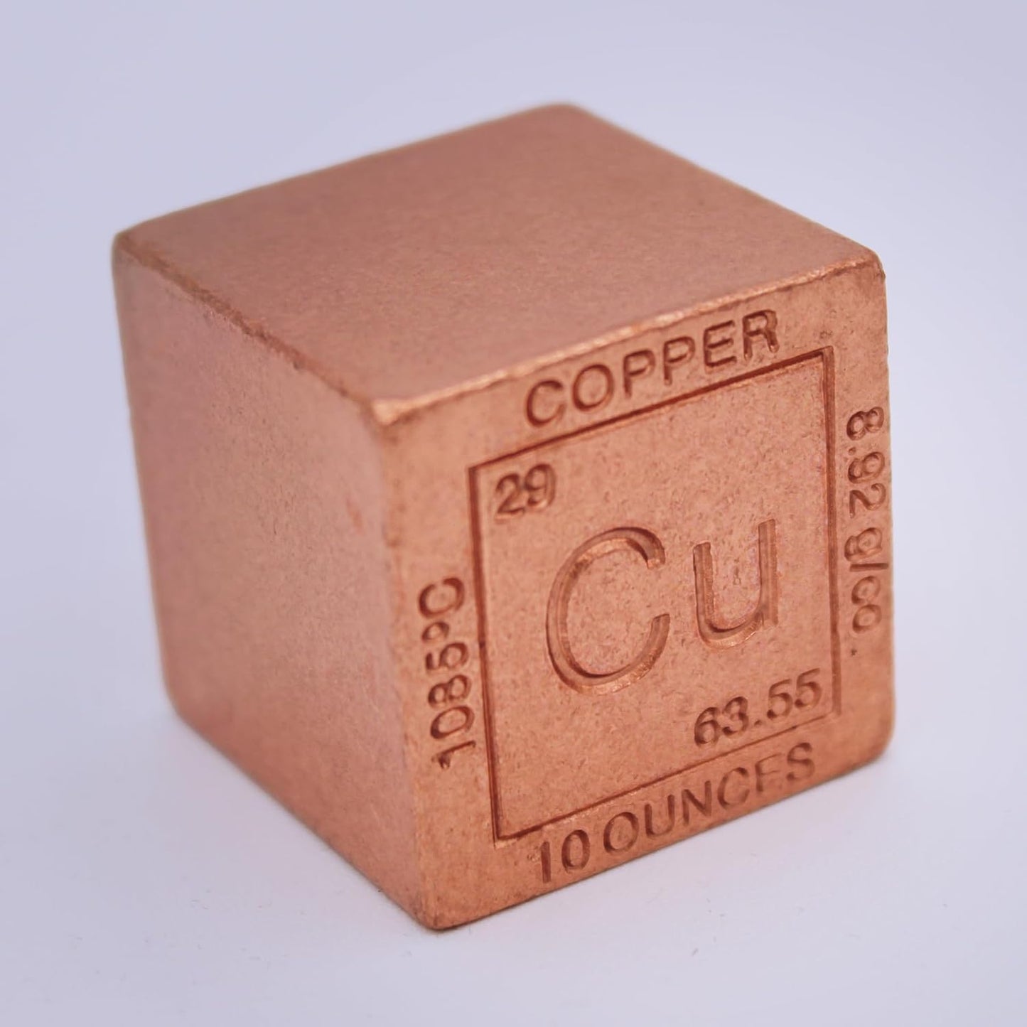 1 lb Copper Bar (Flat Style) .999 Pure Bullion with Periodic Table Element Design (1 Pound) by Mint State Gold