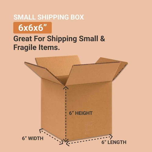 Aviditi Shipping Moving Boxes 6" x 6" x 6" (25-Pack) Small Corrugated Cardboard Packaging Boxes - Shipping, Packing, Moving, and Storage Box for Home or Office - Heavy Duty 44 ECT