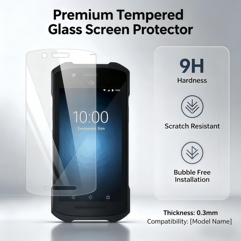 5pcs Screen Tempering Protector for Zebra TC21 TC210K TC26
