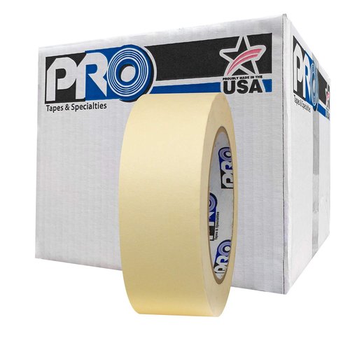 ProTapes Pro 795 Crepe Paper General Purpose Masking Tape, 60 yds Length x 1-1/2" Width, Tan (Pack of 24)