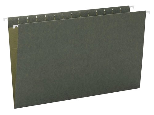 Smead Hanging File Folder, No Tabs, Legal Size, Standard Green, 25 per Box (64110)