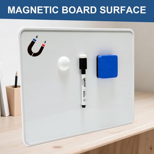 Magnetic Dry Erase Boards - 12 Pack 9 x 12 Inch Double-Sided Whiteboards with Markers & Erasers | Ideal for Kids & Teachers