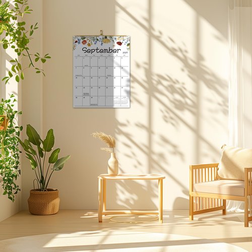 Wall Calendar 2025-2026 - 15" x 12" Monthly Wall Calendar with Floral Design Runs From Jul 2025 to Dec 2026, Large Blocks, Thick Paper, Twin-Wire Binding, Perfect for Planning, Organizing, and Scheduling Your Life