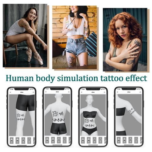 QIKIZAXE Wireless Tattoo Transfer Printer, Stencil Machine with 10pcs Transfer Paper, Portable Rechargeable Tattoo Thermal Copier, Compatible for iOS & Android Phone,Laptop & iPad (Storage Box Set)