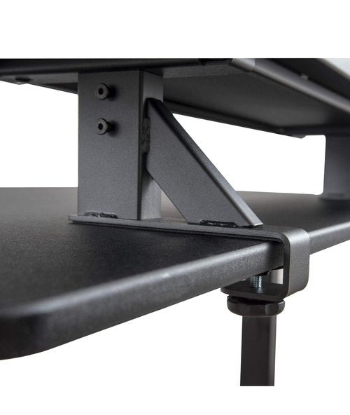 Stand Up Desk Store Clamp-On Adjustable Height Desk Shelf Monitor Stand (60" Wide)