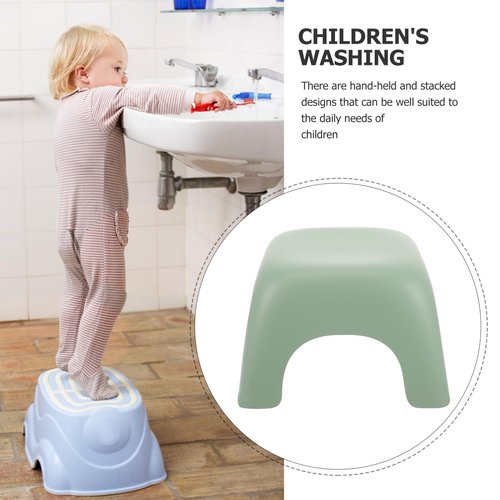 Yardenfun Non Slip Step Stool Heavy Duty Plastic Foot Stool for Bathroom Outdoors Stackable Design for Reach Sinks Change Shoes and Rest