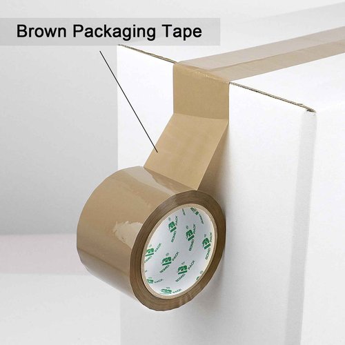 BOMEI PACK Brown Packing Tape 3 inch, 24 Refills Rolls Bulk Wide Packaging Tape for Moving, Shipping and Storage, 2.4 Mil x 60 Yards