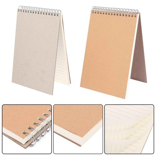 IHDYPPEW 20 Pack Brown Top Spiral Lined Notebook, A5 Top Spiral Notebooks, Versatile Medium Notebooks for Work, Study and Gifts, Office, School Supplies(80 Sheets -160 Pages)