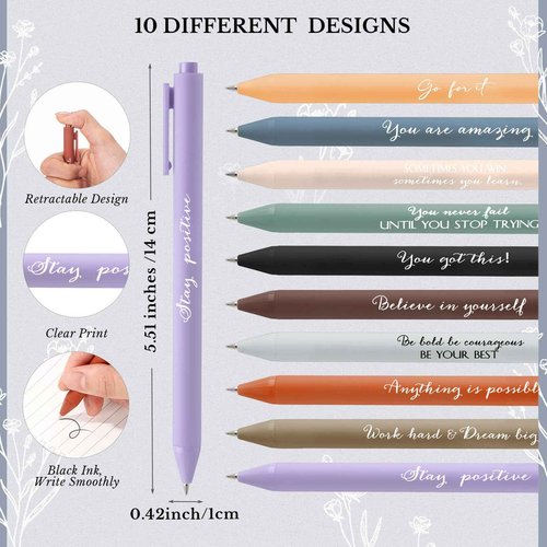 Dispowreath 20 Sets/40 Pcs Employee Appreciation Gifts Bulk A6 Inspirational Journal with Ballpoint Pen and Sticky Note Thank You Notebook for Staff Student Teacher Coworker Christmas(Dark Morandi)