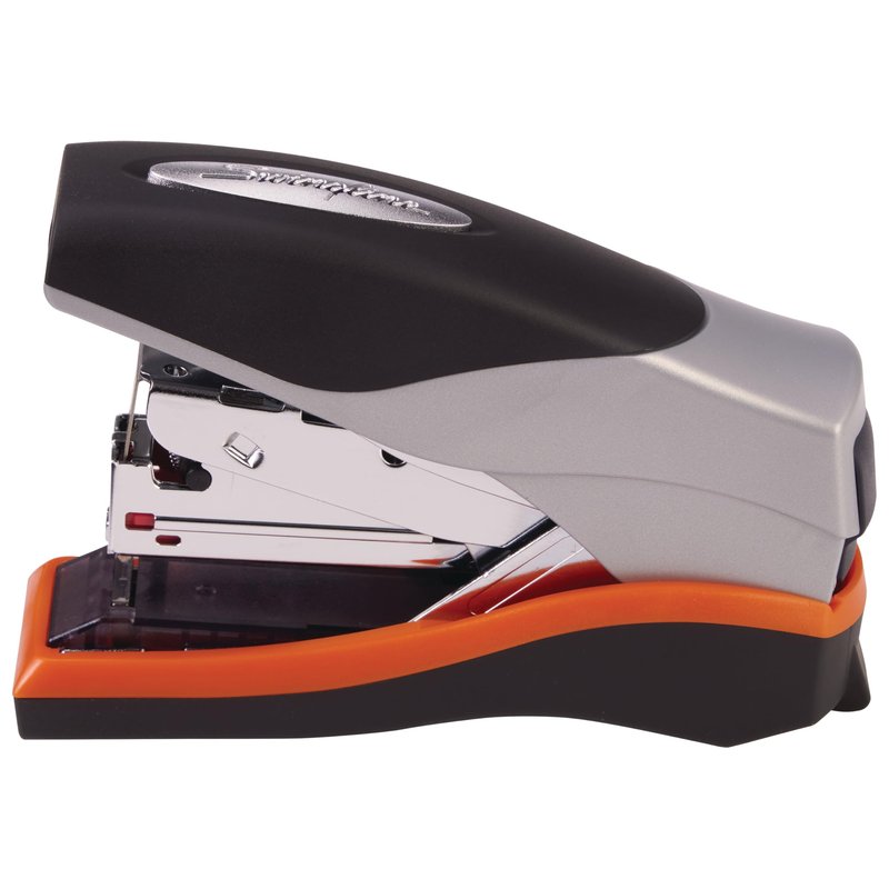 Swingline Stapler, 40 Sheet Capacity, Optima 40, Jam Free, Reduced Effort, Compact, Soft Grip, Metal, Orange, Silver and Black (87842)