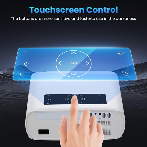 GROVIEW 1080P WiFi Bluetooth Projector - 15000 Lux Brightness, 300'' Screen, 4K Support | Compatible with HDMI, USB, PS5