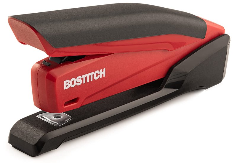 Bostitch Stapler - InPower, One Touch Heavy Duty Red Office Stapler with Built-in Staple Remover, 20 Sheet Capacity, 1260 Staples Included
