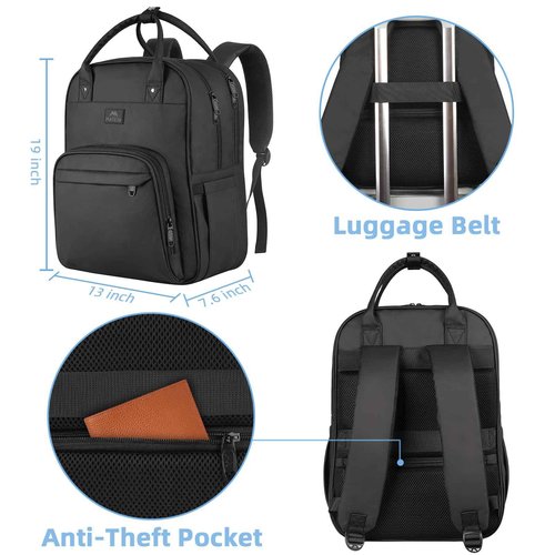 MATEIN Nurse Backpack, 17 Inch Extra Large Waterproof Laptop Backpack with Removable Organizer, Anti Theft Padded Womens Work Clinical Bag for Business, College, Travel, Home