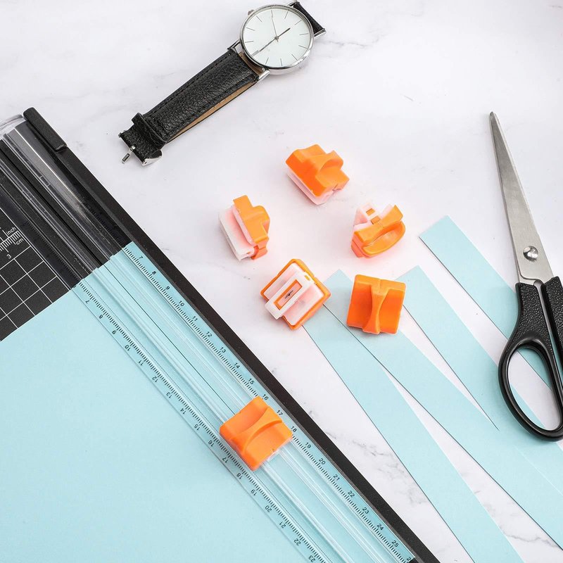 Mudder 10 Pieces Paper Cutter Replacement Blade Cutting Replacement Blades Refill for A4 Black and White Paper Trimmer(Orange)