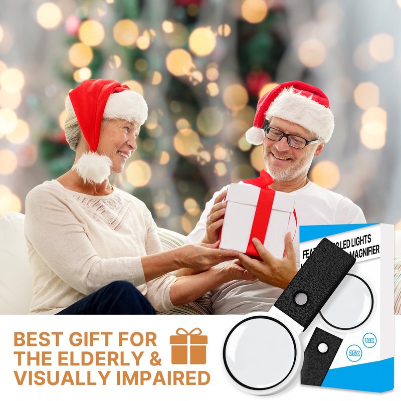 50X Magnifying Glass with Light and Stand, Foldable Handheld Magnifying Glass 18 LED Illuminated Lighted Magnifier for Seniors Reading, Close Work, Elderly, Kids, Books, Crafts, Coins, Jewelry