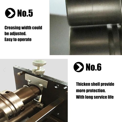HQHAOTWU Electric Creasing Machine - 25-Inch Paper Creaser with 3000 Pieces/Hour Speed for Cards & Invitations