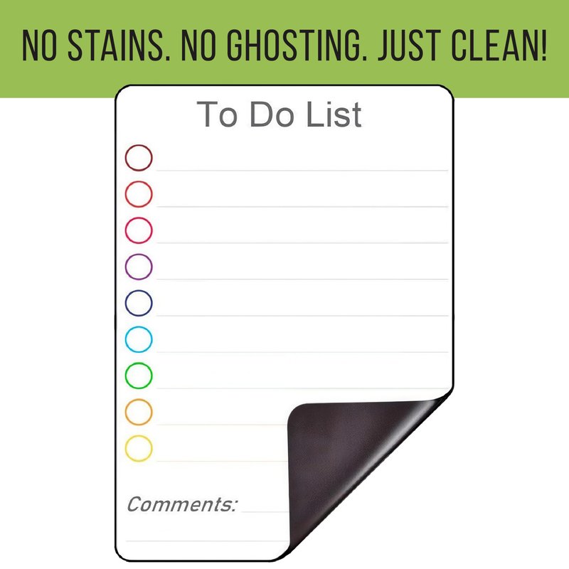 Dry Erase Small Magnetic to Do List White Board for Fridge A5 - Lined Dry Erase Todo List for Refrigerator - Daily Magnetic Planner - Mini Whiteboard Checklist - Magnet Task List White Board