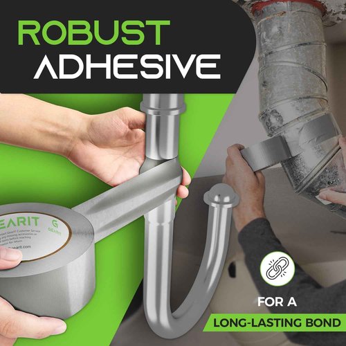 GEARit Duct Tape with Heavy-Duty Adhesive (24-Pack, 1.88in, 30yd Each) Silver, Waterproof, Easy to Tear by Hand, Indoor Outdoor, Multi Surface Use, Professional Strength - 2 Inch, 24 Roll, 90 Feet
