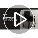 HON Scatter Guest Chair, Armless, Black Fabric – Black Back, 4-Stack, 250 lb